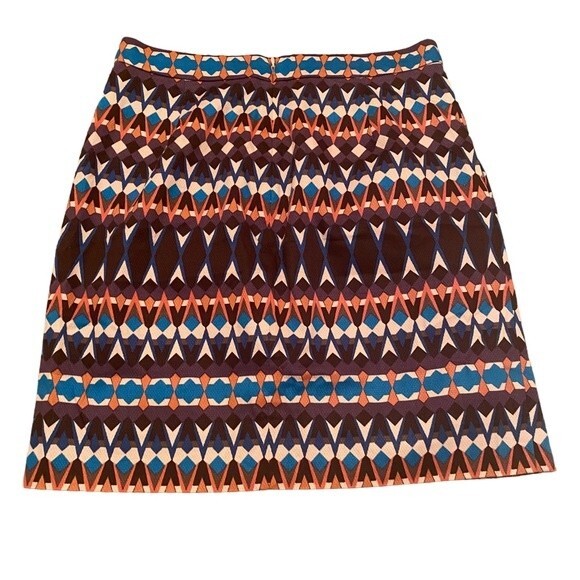 J Crew Womens 0‎ Multicolor Geometric Kaleidoscope Print Mini Skirt - Picture 4 of 9